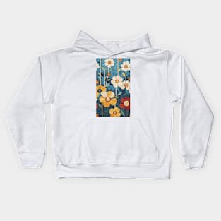 Gustav Klimt's Floral Flourish: Inspired Floral Pattern Kids Hoodie